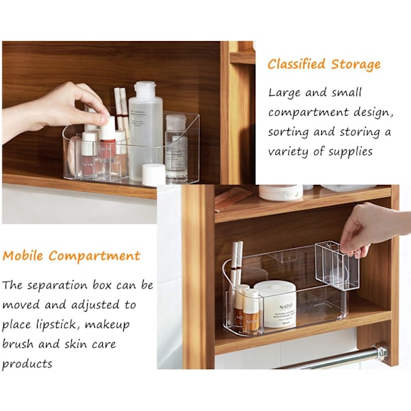 Makeup Organizer Kosmetisk Opbevaringsboks Klar Desktop Organizer til