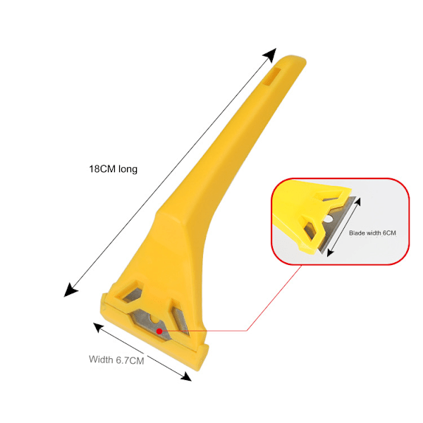 Plastvinduskrape Glasskrapeverktøy Komfyrgulv Limklistremerkefjerner