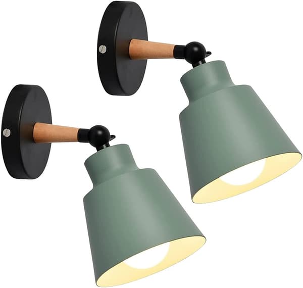 2 Pak Vintage Industrielle Væglamper Loftlampe E2