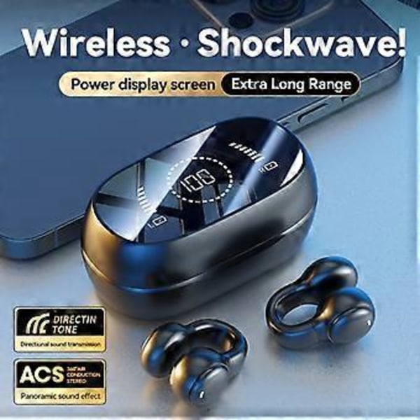 Typ A M47 Öronclips Benledning Trådlösa Hörlurar med Mikrofon Bluetooth 5.3 Gaming Headset Brusreducering (Stil A)