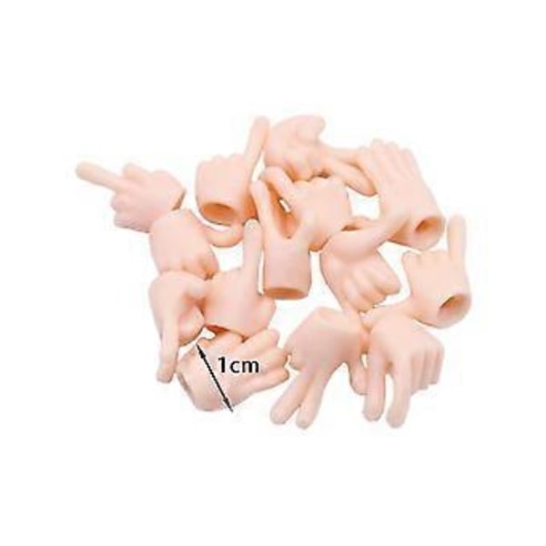Miniatyrdockor Handmodell Dockfigur Leksak, 1/12 Skala för Dockor (rosa)