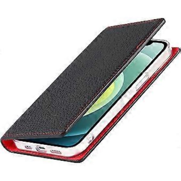 iPhone 13 Skal med Snodd, Äkta Läder Flip Plånbok Läderfodral, [3 Korthållare][Magnetlås][RFID-Blocker], Skal för iPhone 13 - Bla