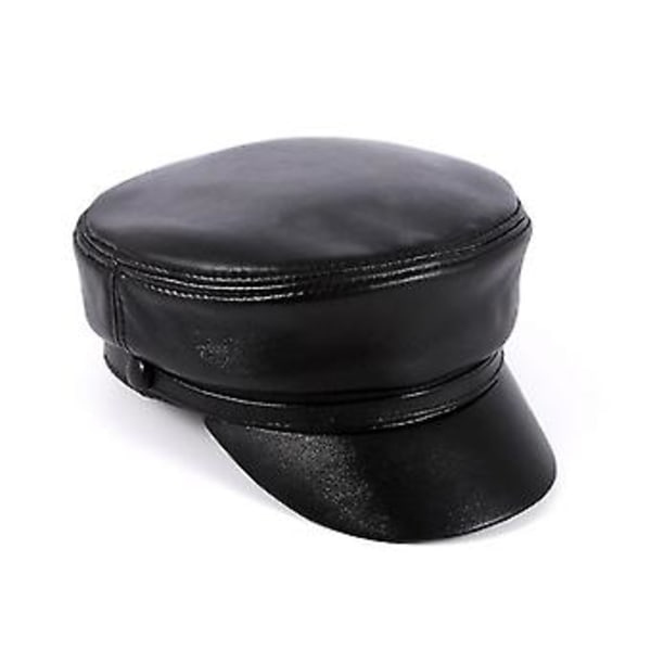 Hatt i översta lagret fårskinn Material Herr Casual Flat Top Bredbrättad Student Hatt ( )
