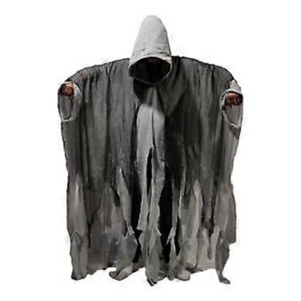 Halloweenkappa Skelettkläder, Mask, Spökhus, Hemligheternas kammare, Utklädningszombies, Kostymrekvisita (grå)