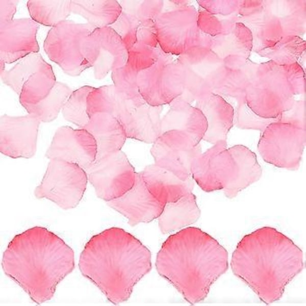 20 Förpackningar Bröllop Siden Tyg Rosblad Falska Rosblad Konstgjorda Blomblad (Röd1)