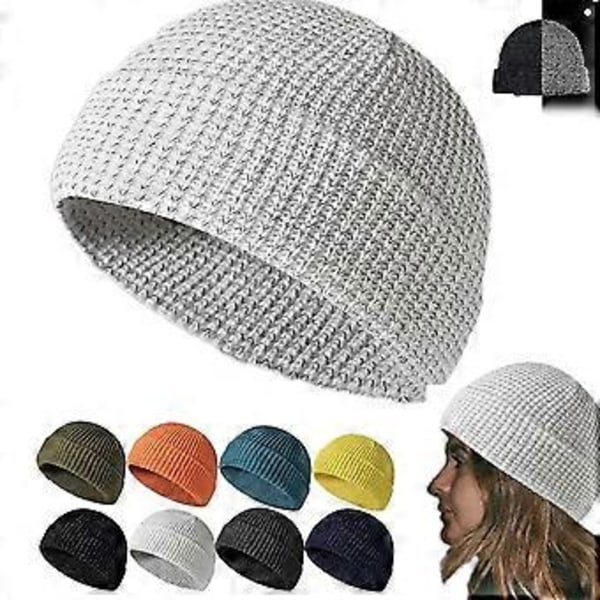 Reflekterende Beanie til Kvinder og Mænd, Flex Reflekterende Beanie Hat, Varmt Strikket Hat (Blå)
