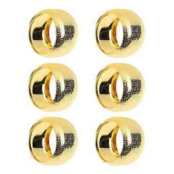 6 st Servettringar Guld Färg Stark Metall Elegant Enkel Multifunktionell Servetthållare för Bröllop Hotell Fest ( )