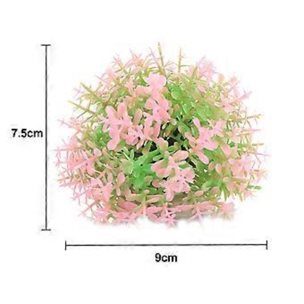 Akvarie plastik dekorationer, ny akvarie landskabspleje, kunstige blomsterkugler og høstakke.  style178