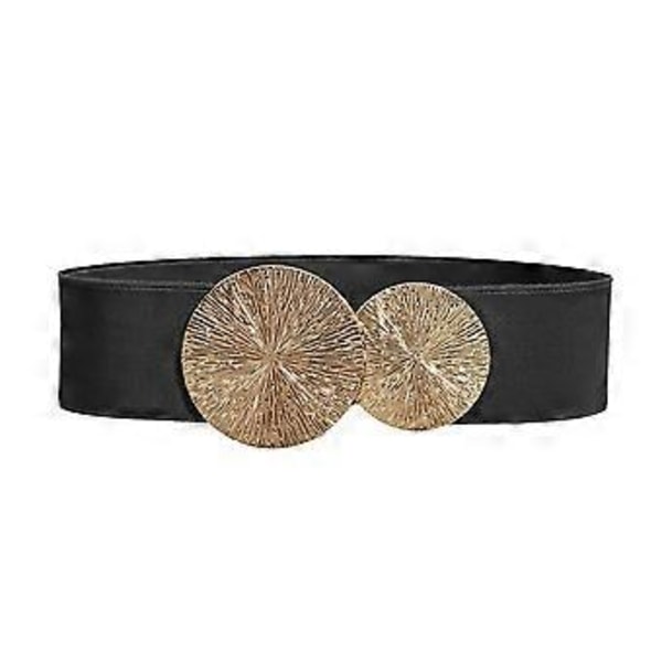 Vintage Bred Elastisk Bælte til Kvinder, Retro Strækbælte, Modebælte til Kjoler og Frakker