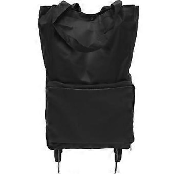 Sammenklappelig Trolley Taske Foldbar Indkøbstaske med Hjul Foldbar Indkøbsvogn