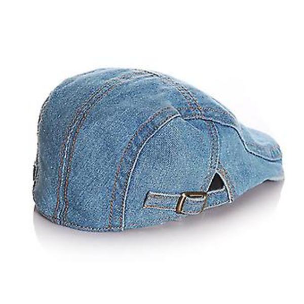 Barneberet for gutter, småbarn, baby, cabbie, Gatsby, barn, denim, flat, ivy-lue, justerbar vår-høst ( )