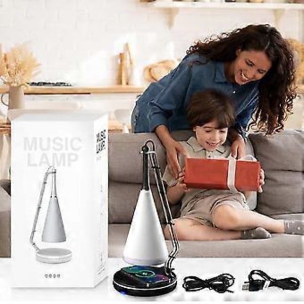 Moderne Skrivebordslampe, Integreret LED-pære, Elegant Design Til Soveværelse Eller Studie, Touch-betjening, Dæmpbart Design, Sort