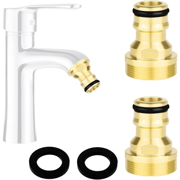 Kranadapter Vattenslang Krannosanslutning Mässing M24 Kit