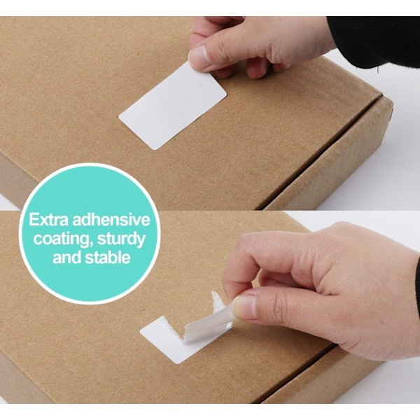 2000 stk Hvite Selvklebende Etiketter, Adhesive Kitchen Labels Hvit
