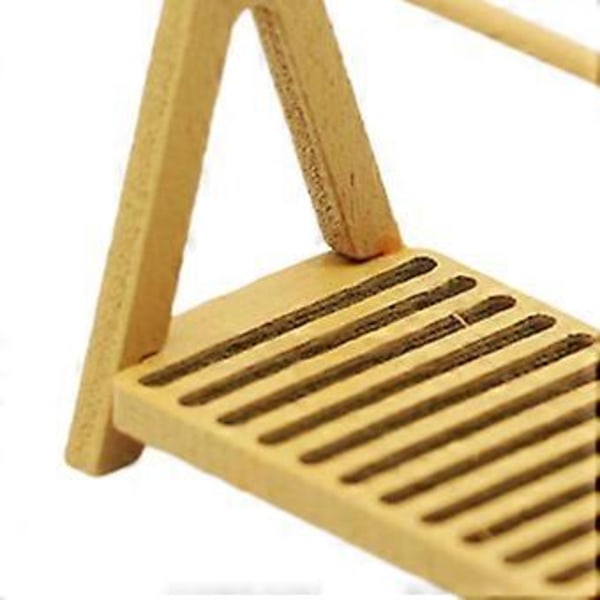 Dockskåp i skala 1/12 Träförvaringsställ för dockskåpstillbehör Ornament (Beige)