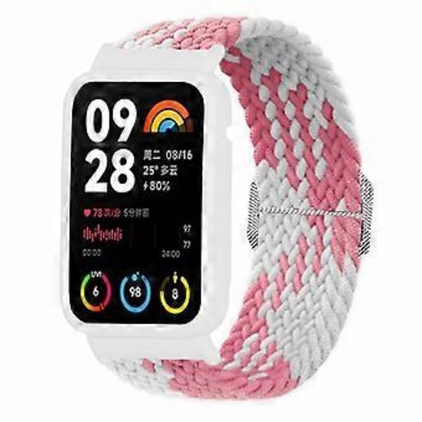 Type C For Xiaomi Smart Band 8 Pro Klokkereimer Flettet Nylonreim med Klokkeveske (Stil C)
