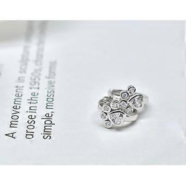 Små Cubic Zirconia Hoops - Katte- og Hundepote-Hoop Øreringe, Søde Brusk Øreringe til Kvinder Piger Teenagere
