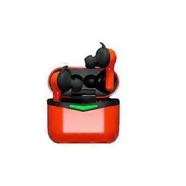 Bluetooth 5.3 Långvariga In-ear Hörlurar med Brusreducering, Trådlösa Bluetooth-hörlurar med Utmärkt Ljudkvalitet för Sport, E-sport och Gaming (Röd)