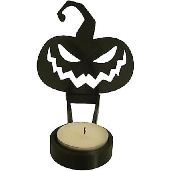 Läskig Tealight-Ljusstake - Halloween Dekoration 2023 Rolig Nyhet Skugg-Ljusstake Stativ För Hemfest (E)