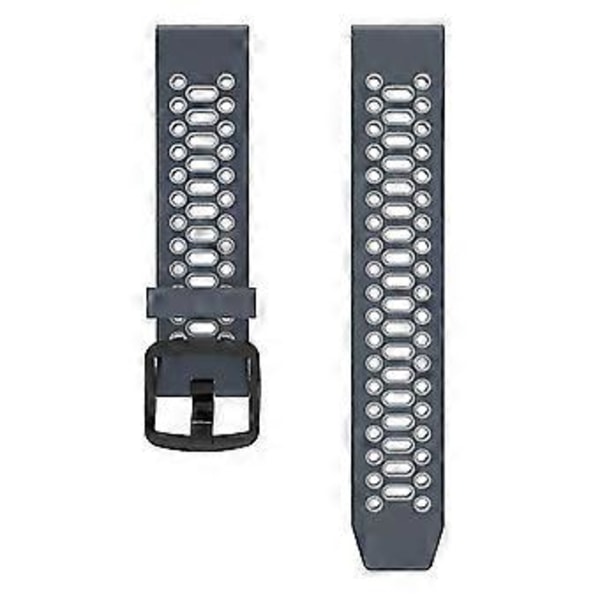 Dual Color 20mm Silikone Urrem Til Coros Pace 2/Garmin vivoactive 5/GarminActive 5/Venu Sq 2 (Blå Grå)
