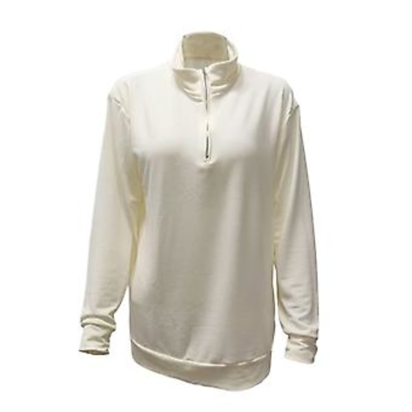 Miesten syksy-talvipaita vetoketjulla, pystykaulus, kaulan suojaus, pitkähihainen, yksivärinen, rento, pehmeä, lämmin miesten yläosa (3XL valkoinen)
