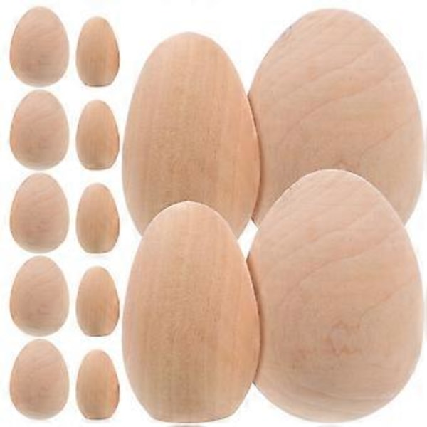 20 st Konstgjorda Ägg DIY Trä Ägg Falska Ägg Konstgjorda Kycklingägg DIY Falska Ägg Dekorationer