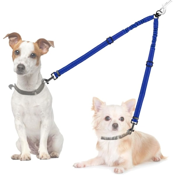 Double Dog Leash, 360° Rotatable Reflective Leash Attachment, Adj