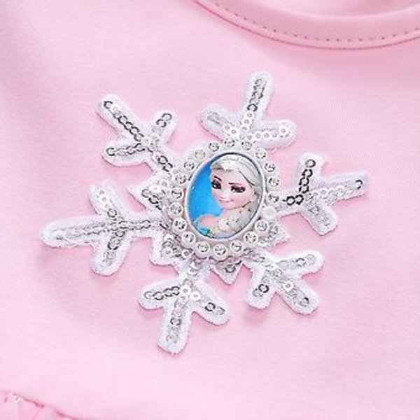2-10 År Barn Frozen Elsa Prinsessa Snöflinga Tutus Klänning Flickor Fest Tulle Klänningar (3-4 År)