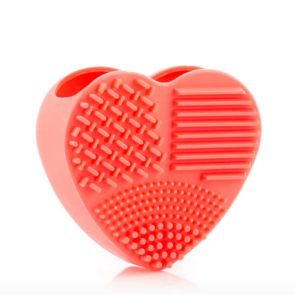 3 stk. Hjerteformet Makeup Brush Cleaner pink