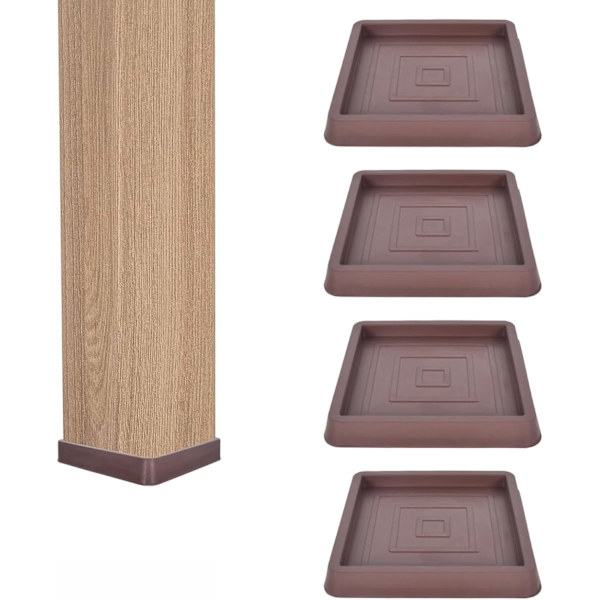 4-pack halkfria möbelbensskydd, gummistolbensskydd för golv