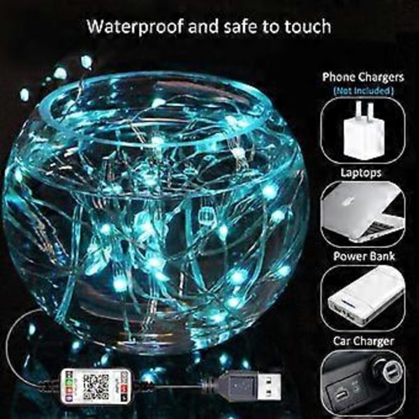 Julgransbelysning LED ljusslinga Bluetooth applikation fjärrkontroll (30 meter)