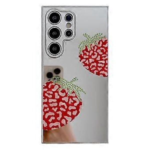 Til Samsung Galaxy S24 Ultra Cover IMD Sølvfinish TPU+PC Rhinestone Dekoreret Telefon Cover (Style B)