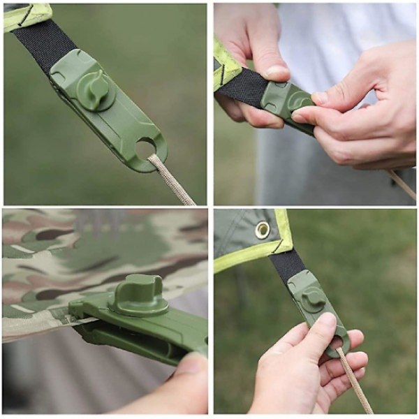 12 stk presenning clips jordklemme krokodilleformet plast teltklemme til camping markise
