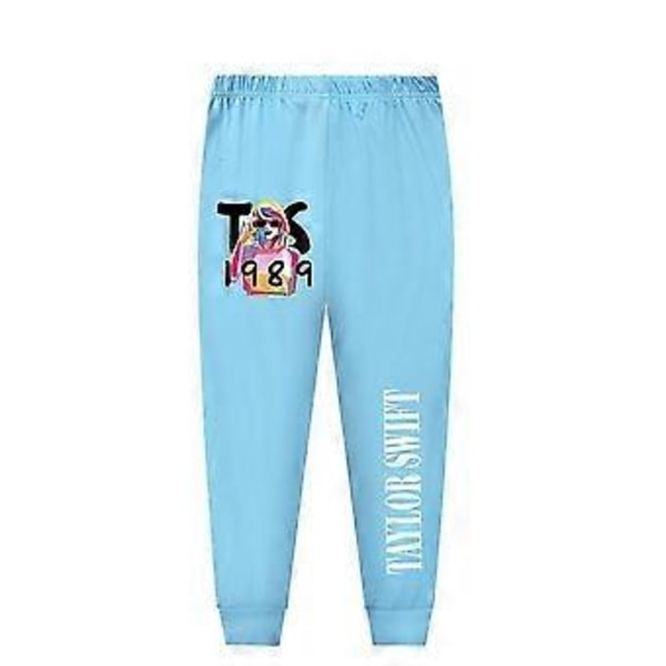 Taylor Swift Pitkähihainen Pyjama Pyjamasetti Lasten Yöasut Swiftie Fanituote Lahja (9-10 Vuotta Sininen)