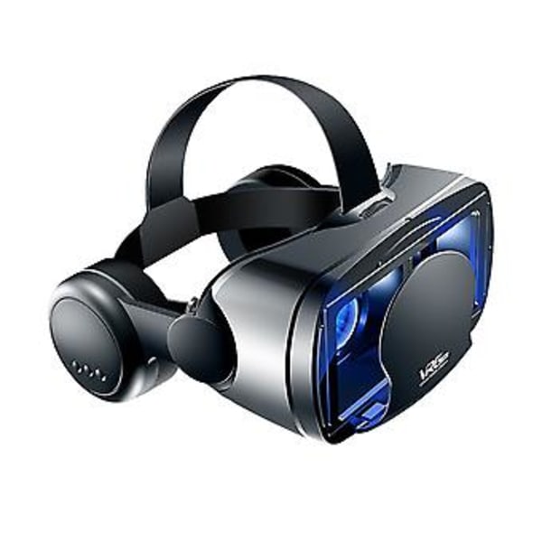 VR-headset för telefoner 3D Virtual Reality-glasögon med trådlösa hörlurar för maximal film- och spelupplevelse