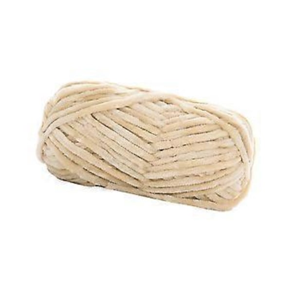 Kraftig Garn Håndstrikning 80M DIY Tube Kæmpe Garn Hækling Vægt Garn Håndstrik Garn til Plaider Håndværk Halstørklæder Trøjer Pude (Camel Farve)