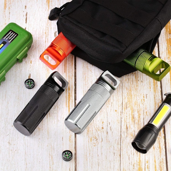4 stycken bärbar pillerfodral vattentät EDC pillerbehållare lufttät