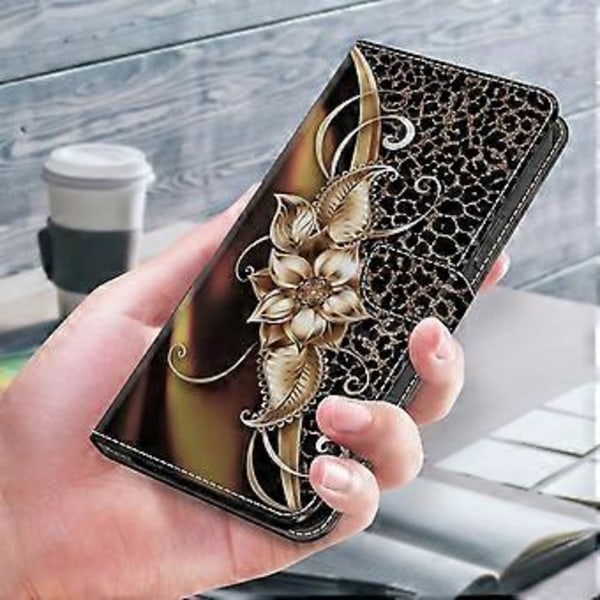 Til iPhone 16 Pro Max Cover PU Læder Wallet Flip Cover med Ståfunktion (Style C)