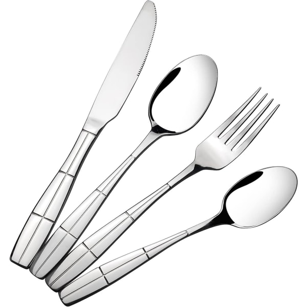 Stainless Steel Utensils Flatware Set, Heavy Duty Silverware Cutlery Set, 48 Pieces Service For 12 People