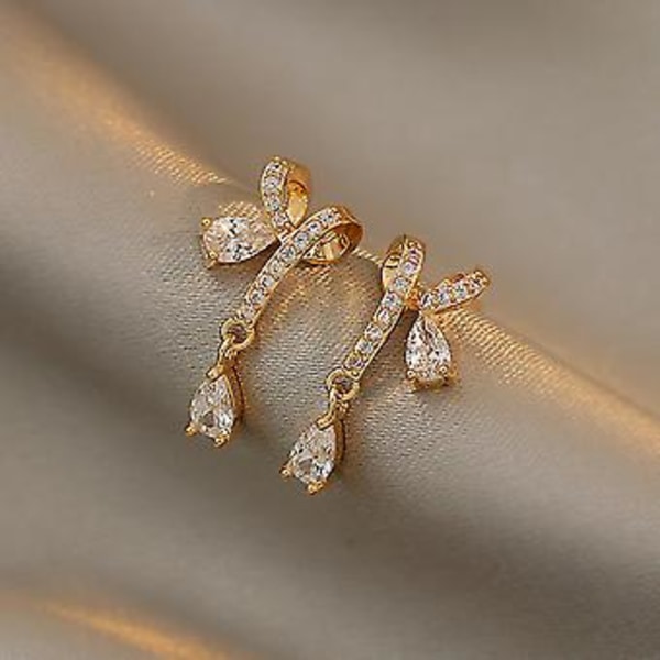2022 Nya Inlagda Zirkon Gyllene Blomsterörhängen Unik Design Personlighet Modeörhängen Bröllops Smycken Födelsedagspresenter-ed261 (ED109)