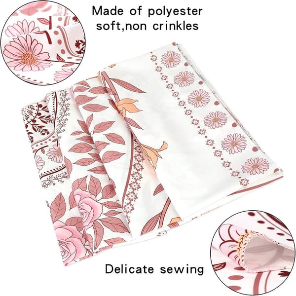 Mandala-väggbonad, estetisk, boho-väggbonad, rosa blommig