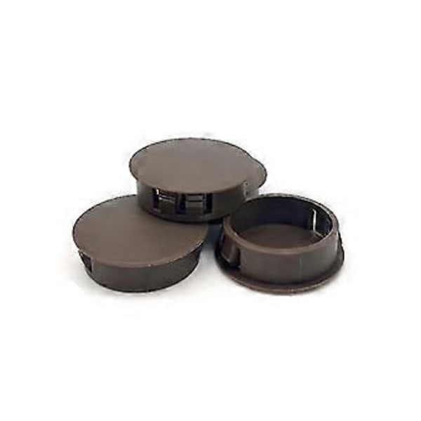 10 stk Runde Plastdeksel Møbel Snap Hull Plugg - JA(25mm Gul)