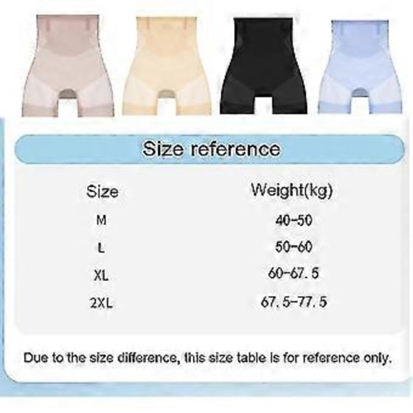 2 stk. Ultratynne kjølende mageformende shapewear, Ultra mage- og hofteløfttruser, Sømløst is-silke høy midje undertøy (L Mørk rosa)