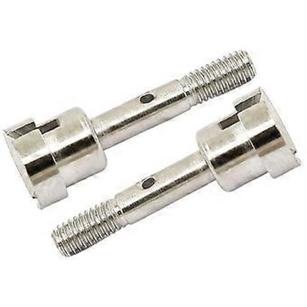 2 kpl RC-auton metalliset pyöränakselit päivitys HSP 94186 94286 mustalle (hopea)