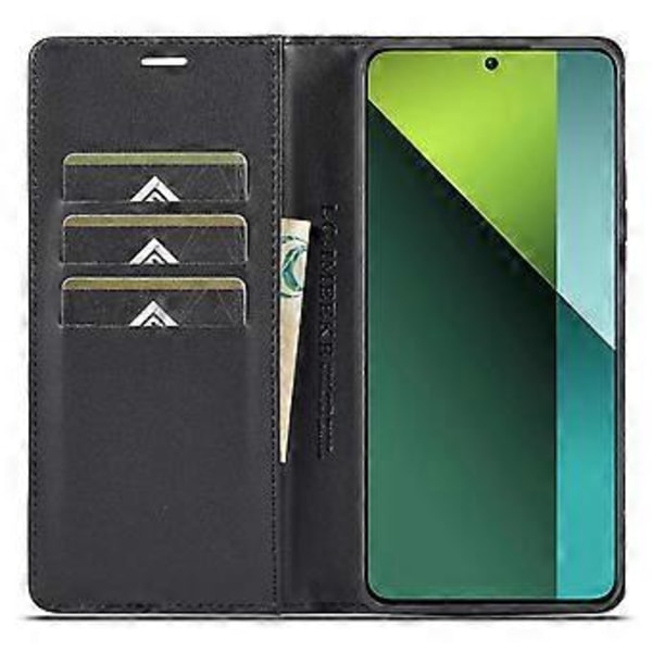 LC.IMEEKE Xiaomi Redmi Note 13 Pro 5G/Poco X6 5G Nahkakotelo Hiilikuitukuvio Lompakkoteline (Vaakasuora Raita)