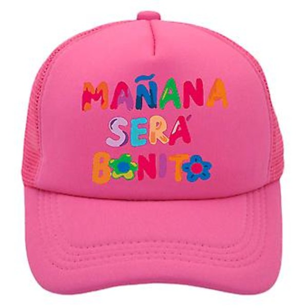 Manana Sera Bonito Mesh Cap Karol G Baseball Cap Painatus Hengittävä Pari Hattu Nainen Säädettävät Visiiri Hatut (Valkoinen)