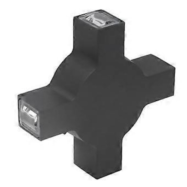 LED Væglampe 4W 4 Lampeperler Dekorativt Sort Firkantet Design Aluminiumskal Væglampe f11