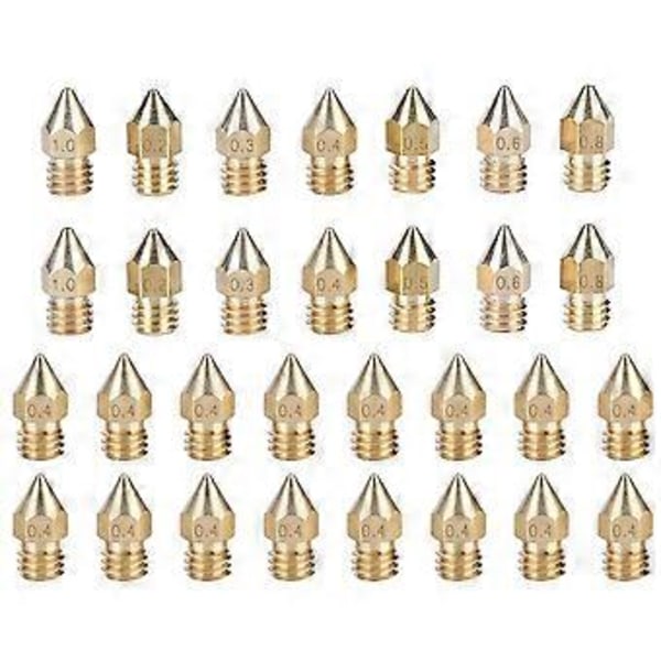 30 stk 3D-printerdysekit 1,75 mm Filament Ekstruder Print Hoved Printer Tilbehør ( )