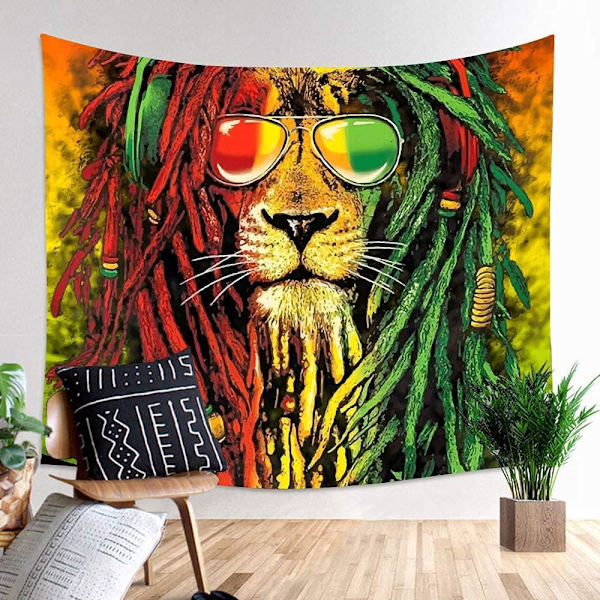 Rasta Gobeläng Lejonhuvud Bob Gobeläng Väggbonad Bakgrund för vardagsrum