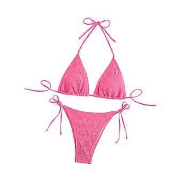 Kaksiosainen uimapuku Tankini uima-asu rannalle uima-allasjuhliin (S Pinkki)